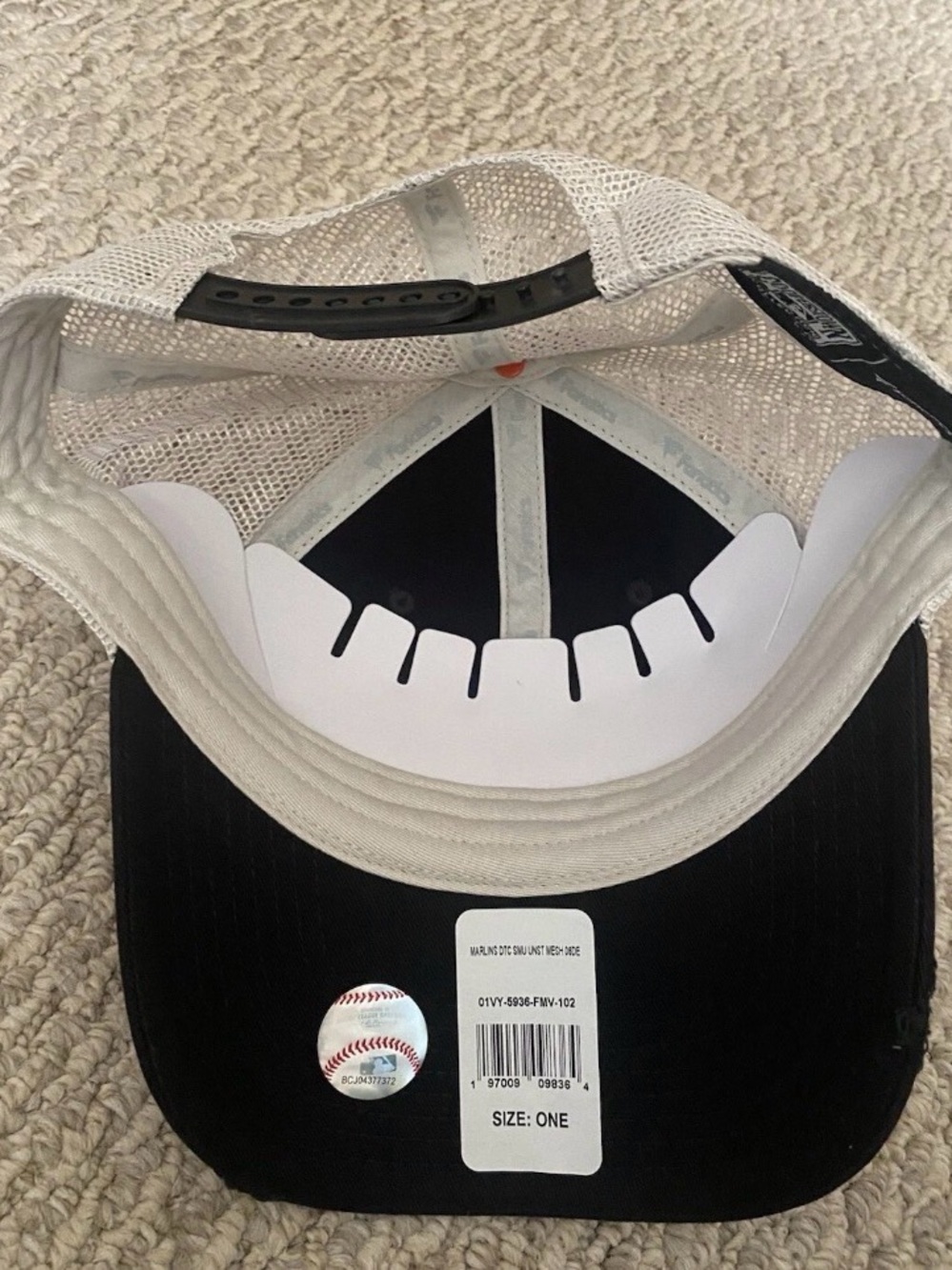 Fanatics Florida Marlins Mesh Snap Back Baseball Cap. New with tags - Picture 2 of 4